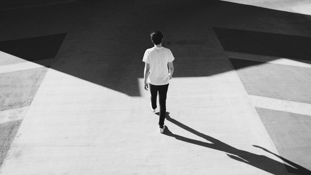 young woman walking